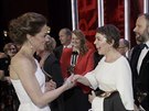 Vévodkyn Kate a hereka Olivia Colmanová na udílení cen BAFTA (Londýn, 10....