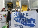 Demonstrace v roce 2018 proti zruení ochranného statusu v San Franciscu, tehdy...