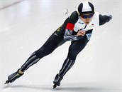 Japonka Miho Takagiová na trati závodu na 1500 metrů na světovém šampionátu v...