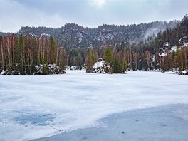 Oputné skalní msto v Adrpachu na Broumovsku (11.2.2019).