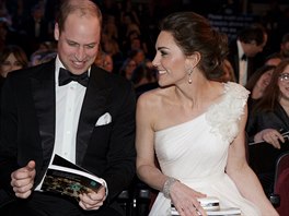 Princ William a vévodkyn Kate na udílení cen BAFTA (Londýn, 10. února 2019)