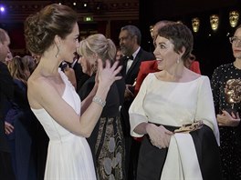 Vévodkyn Kate a hereka Olivia Colmanová na udílení cen BAFTA (Londýn, 10....