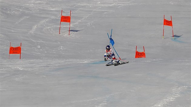 Alexis Pinturault v prvnm kole obho slalomu na mistrovstv svta v Aare.