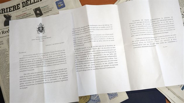 Dopis, kter napsal pape Frantiek Nicolsi Madurovi (nor 2019)