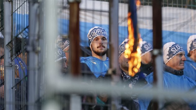 Fanouci Slovcka v derby se Zlnem.