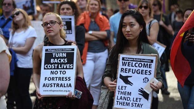 Protesty proti zachzen s migranty v Sydney z roku 2015