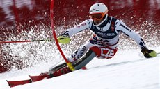 Jan Zabyst�an na trati kombina�ního slalomu na mistrovství sv�ta v Aare.