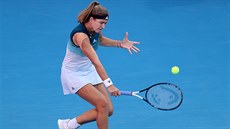 Karolína Muchová ve tvrtfinále turnaje v Dauhá.