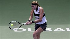 Petra Kvitová ve druhém kole turnaje v Dubaji.