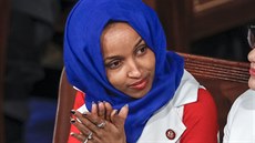 Demokratická lenka Snmovny reprezentant Ilhan Omarová (5. února 2019)