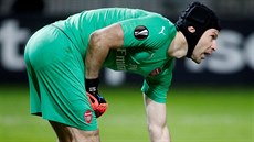 Branká� Petr �ech v utkání Evropské ligy mezi Arsenalem a BATE Borisov.