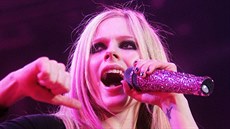 Avril Lavigne na koncertu v Praze v roce 2008
