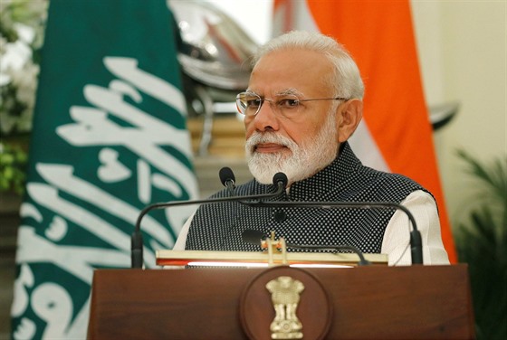 Indický premiér Naréndra Módí (20. února 2019)