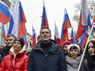 Ruský opoziní aktivista Alexej Navalnyj se svojí manelkou Julií (vlevo v...