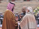 Saúdského korunního prince Muhammada bin Salmána bhem jeho návtvy Indie...
