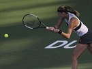 Petra Kvitová ve tvrtfinále turnaje v Dubaji.