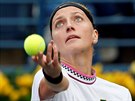 Petra Kvitová bojuje v semifinále turnaje v Dubaji.