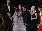 Reiséi Jimmy Chin a Elizabeth Chaiová Vasarhelyová pebírají Oscara za...