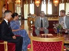 Marocký korunní princ Mulaj Hassan, vévodkyn Meghan, marocký král Muhammad VI....