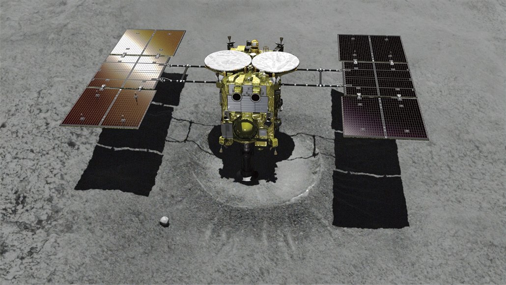 Hayabusa 2 úspěšně přistála na asteroidu a získala podzemní vzorky