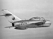 V Aeru licenčně vyráběný cvičný MiG-15UTI