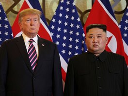 Americký prezident Donald Trump na setkání se severokorejským v�dcem Kim...