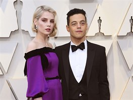 Lucy Boyntonová a Rami Malek na Oscarech (Los Angeles, 24. února 2019)