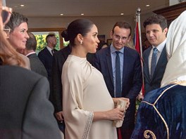 Vévodkyn Meghan na britské ambasád bhem návtvy Maroka (Rabat, 24. února...