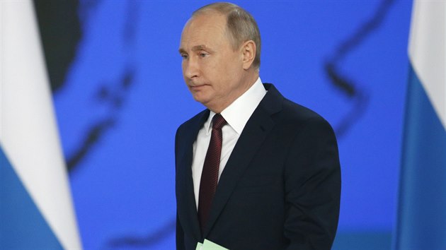 Rusk prezident Vladimir Putin pednesl v Moskv tradin poselstv federlnmu shromdn. (20. nora 2019)