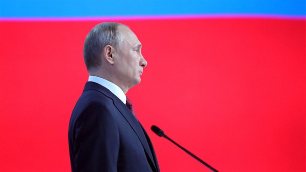 Rusk prezident Vladimir Putin pednesl v Moskv tradin poselstv federlnmu shromdn. (20. nora 2019)