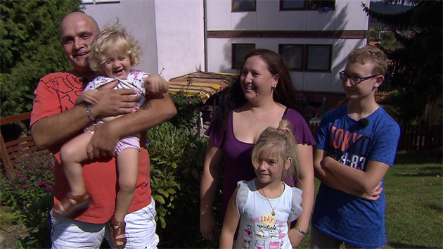 Arne, Andrea, Roman a Nikola z Andreina pedchozho vztahu a jejich spolen dcera Viktorka
