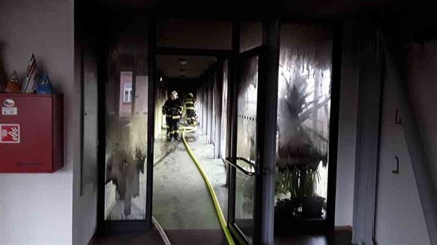 Z�sah hasi�� u po��ru azylov�ho domu v Dalov� u �ternberka. (21. �nora 2019)