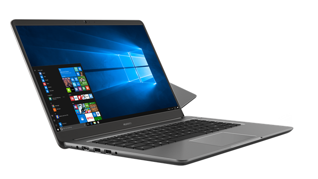 Obrazovka notebooku Huawei MateBook D m 15,6 palce a Full HD rozlien.