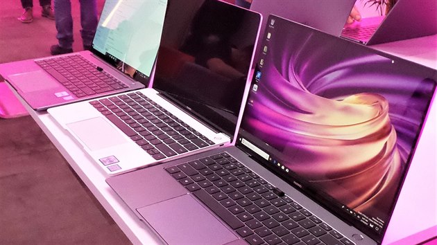 Trojice notebooků Huawei pro rok 2019. Od nejvzdálenějšího MateBook 14, 13 a X Pro
