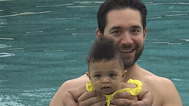 Alexis Ohanian a jeho dcera Alexis Olympia (2018)