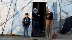 Jezídové v uprchlickém tábo�e u Sind�áru (4. února 2019)