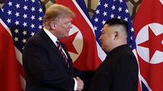 Americký prezident Donald Trump na setkání se severokorejským vůdcem Kim...