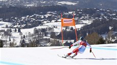 výcarka Wendy Holdenerová na trati kombinace v Crans Montan