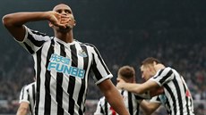 Salomon Rondon z Newcastlu oslavuje svoji trefu.