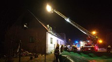 Zásah hasi u poáru azylového domu v Dalov u ternberka. (21. února 2019)