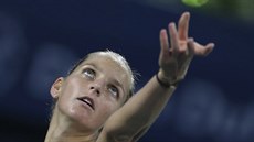 Karolína Plíková v osmifinále turnaje v Dubaji.
