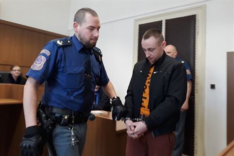 Polský kurýr ped soudem v eské Líp (6. bezna 2019)