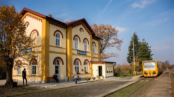 Železniční stanice Blíževedly na Českolipsku (7. listopadu 2018)