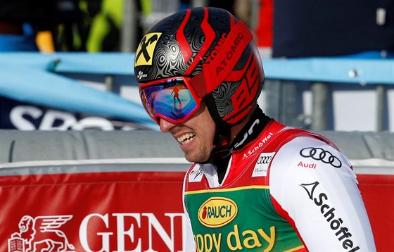 Rakuan Marcel Hirscher je na obím slalomu v Kranjské Goe.