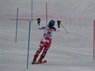 Debutantka ve Svtovém poháru Klára Pospíilová nedokonila první kolo slalomu...