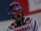 Americká lyaka Mikaela Shiffrinová slaví vítzství v slalomu ve pindlerov...