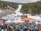 Cílový prostor závod Svtového poháru v alpském lyování ve pindlerov Mlýn.