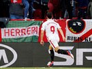 Francouzský útoník Wissam Ben Yedder z FC Sevilla slaví gól v Evropské lize...