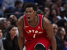 Kyle Lowry z Toronta slaví trojku.