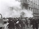 Por v obchod U Chamrda v Zmeck ulici v roce 1950.